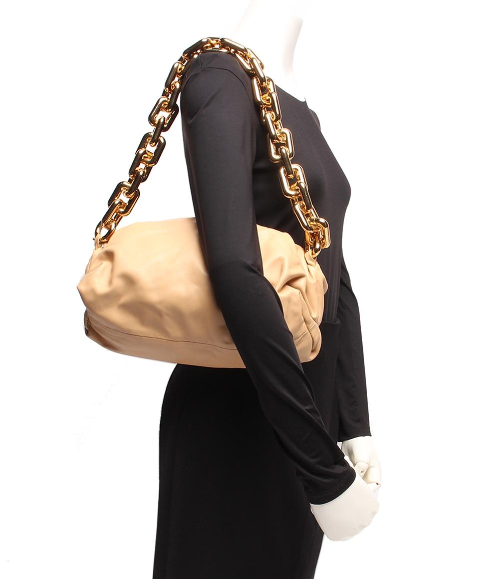 BOTTEGA VENETA チェーンショルダーバッグ ボディバッグ レザー ゴールド金具 がま口 ザ チェーン ポーチ 690831V1BW0 2700 レディース