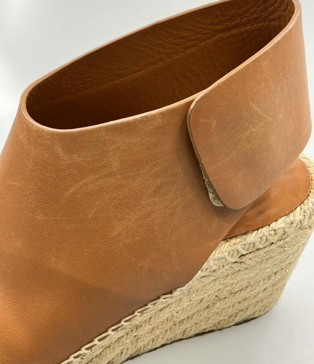 CELINE レザーエスパドリーユウェッジサンダル レディース SIZE 37 (24cm) セリーヌ