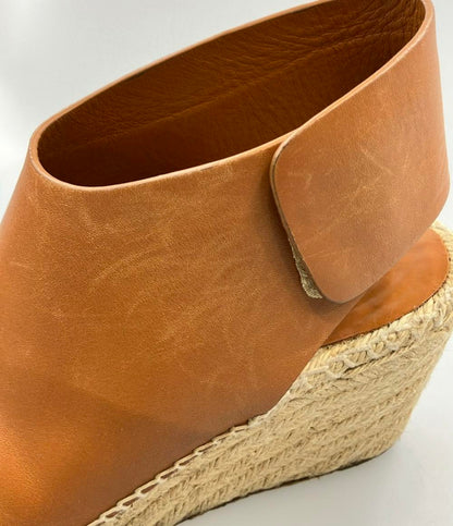 CELINE レザーエスパドリーユウェッジサンダル レディース SIZE 37 (24cm) セリーヌ
