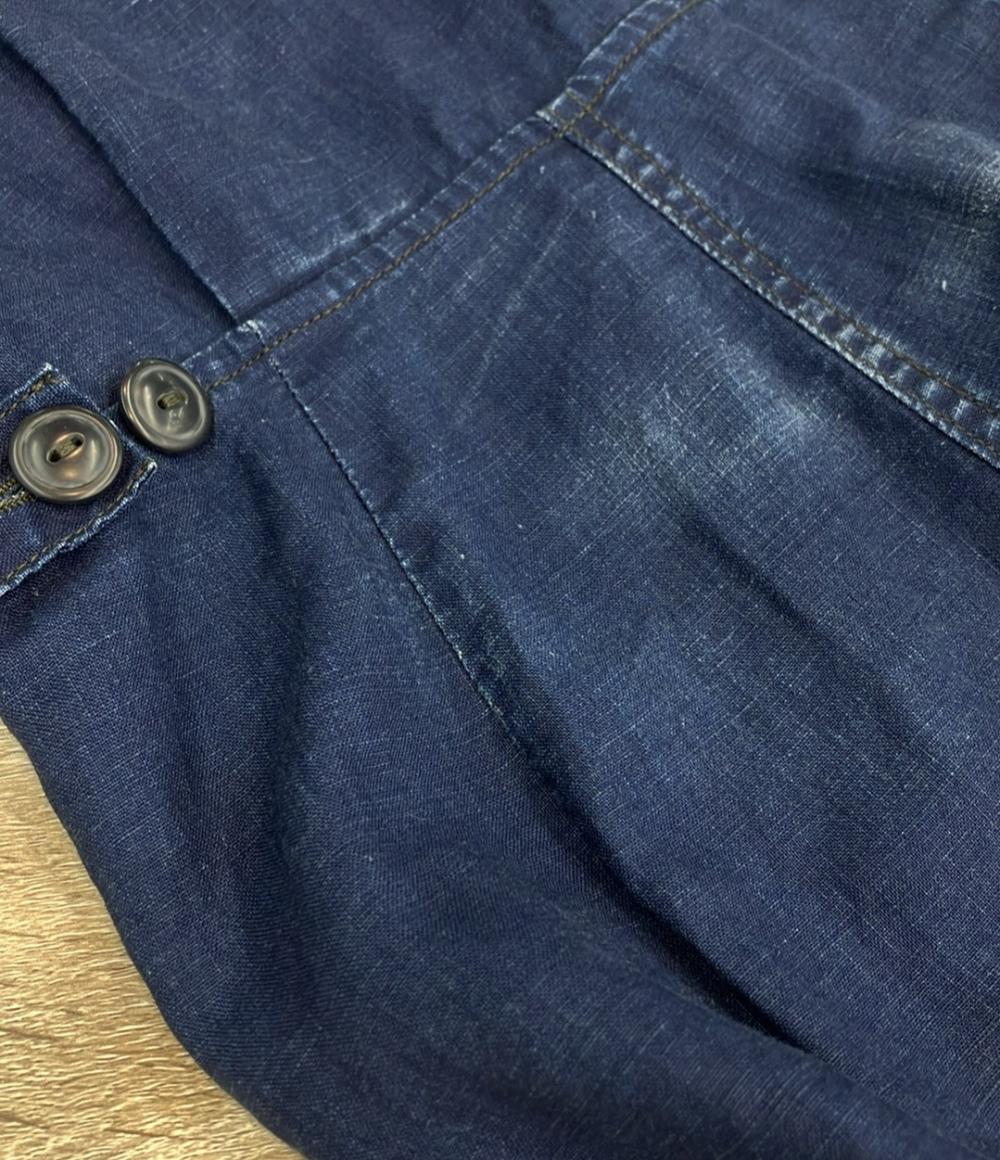 RRL カバーオール リネン インディゴ つなぎ ジャンプスーツ オーバーオール レディース SIZE 2 (S) ダブルアールエル