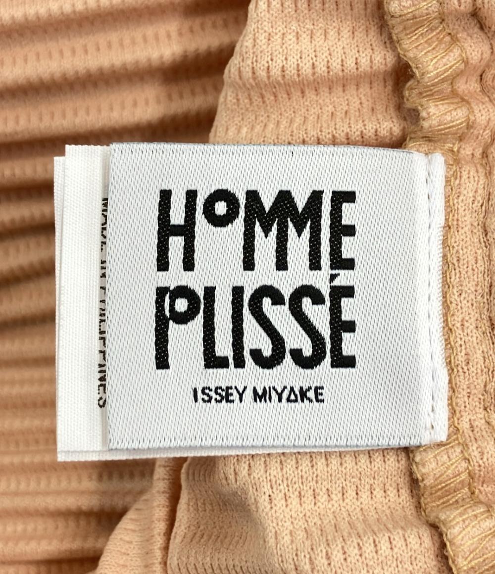 美品 ISSEY MIYAKE HOMME PLISSE プリーツクロップドカットソー レディース SIZE 2 イッセイミヤケオムプリッセ