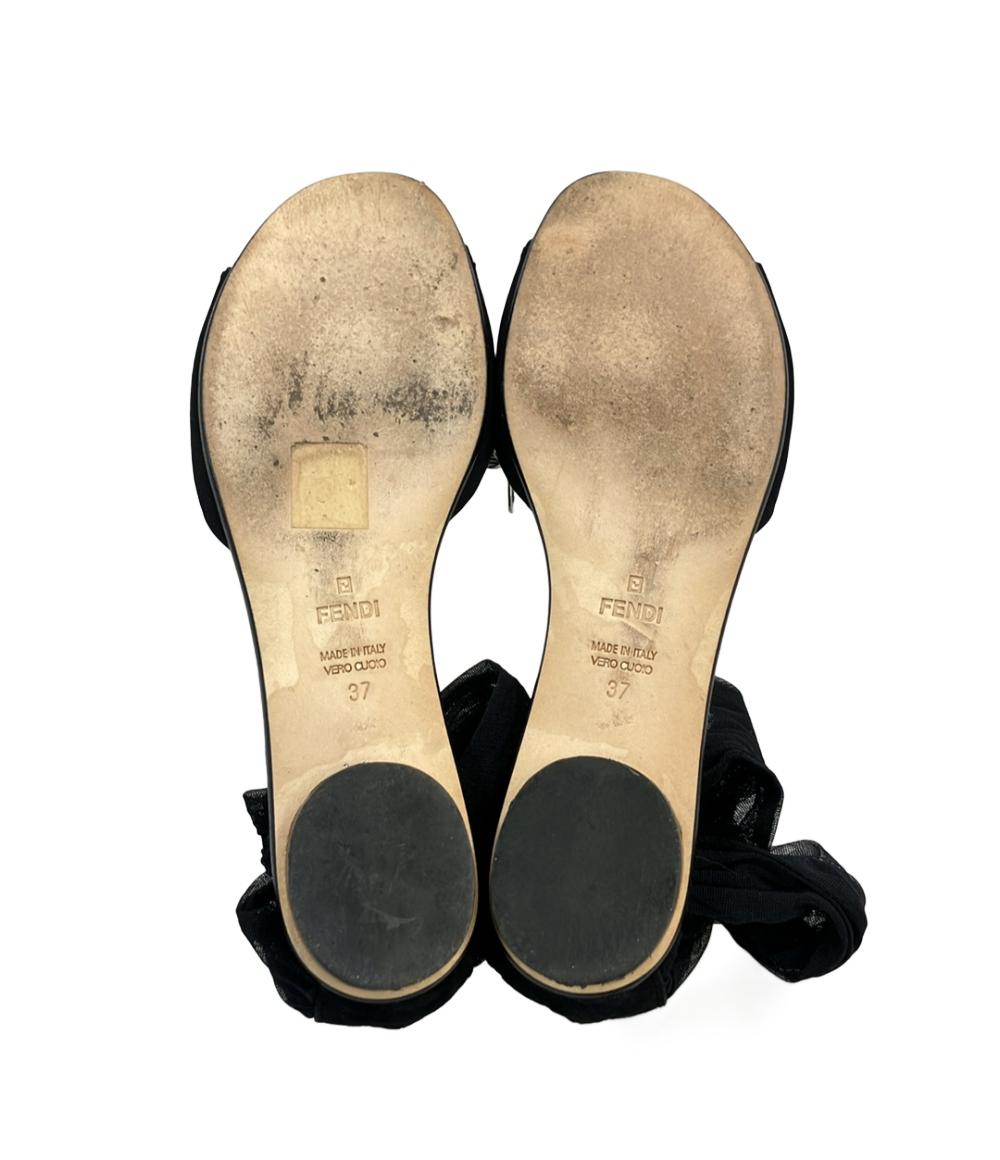 FENDI アンクルストラップ サンダル フラット レディース SIZE 37 (24cm) フェンディ