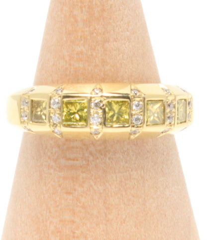 美品 リング 指輪 K18 ダイヤ 0.14ct 0.58ct レディース SIZE 12号