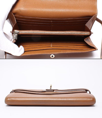 HERMES 長財布 X刻印 シルバー金具 ヴォーエプソン ケリー・ウォレット レディース エルメス