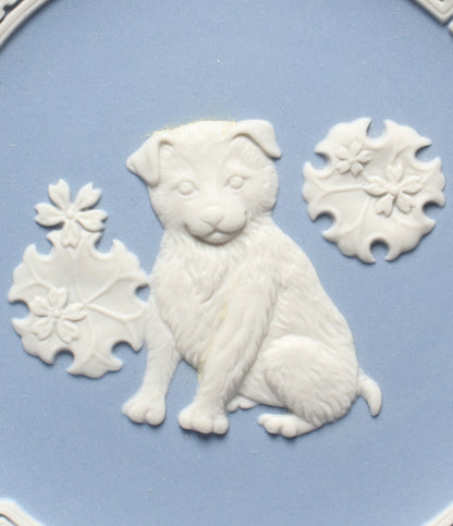 美品 WEDGWOOD プレート エトトレイ 2018 干支 戌 YEAR OF THE DOG 12cm ジャスパー ウェッジウッド