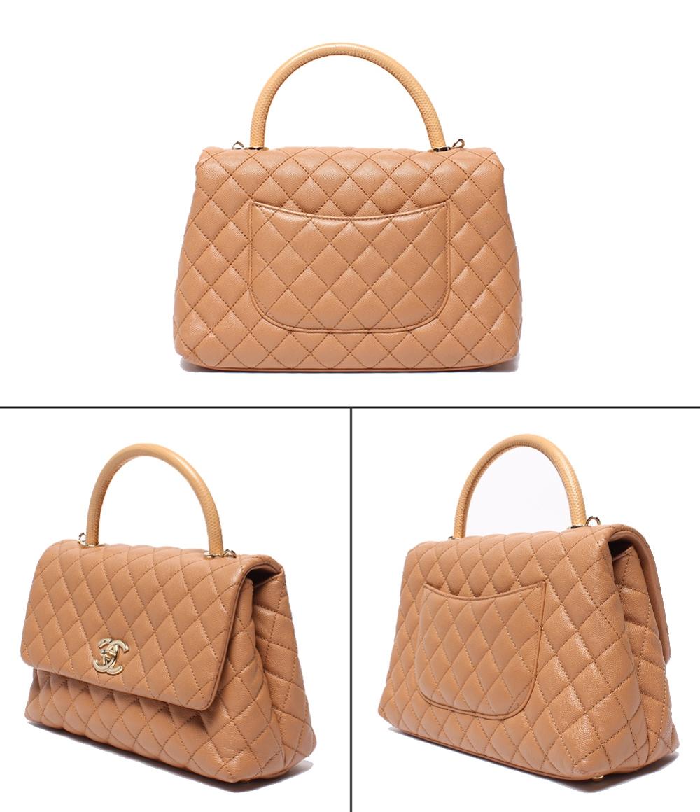 CHANEL 2way ハンドバッグ ショルダーバッグ マトラッセ ゴールド金具 キャビアスキン ココハンドル29 レディース シャネル