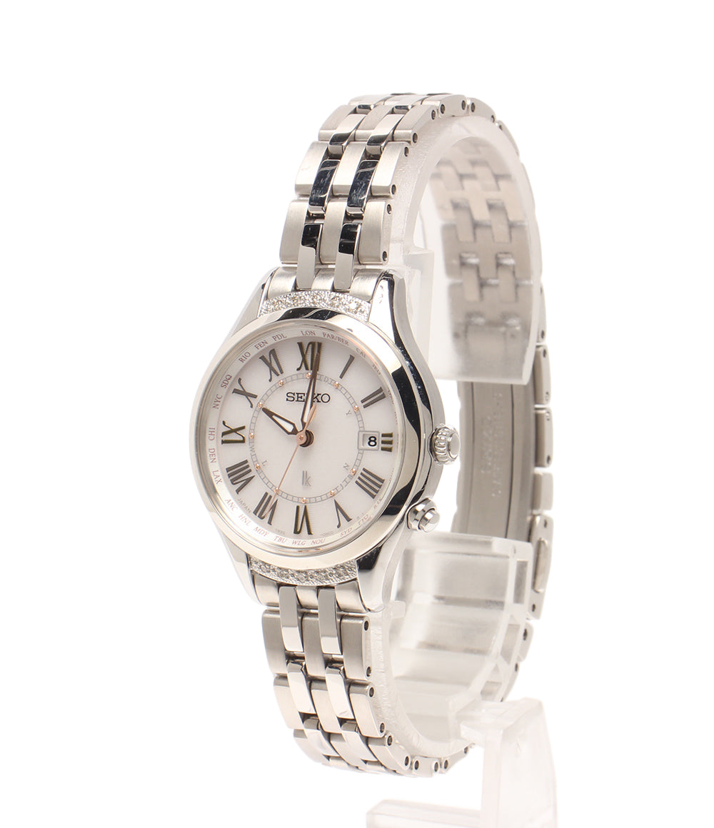 美品 SEIKO 腕時計 ソーラー電波 ルキア LUKIA ソーラー 1B35-0AL0 レディース セイコー