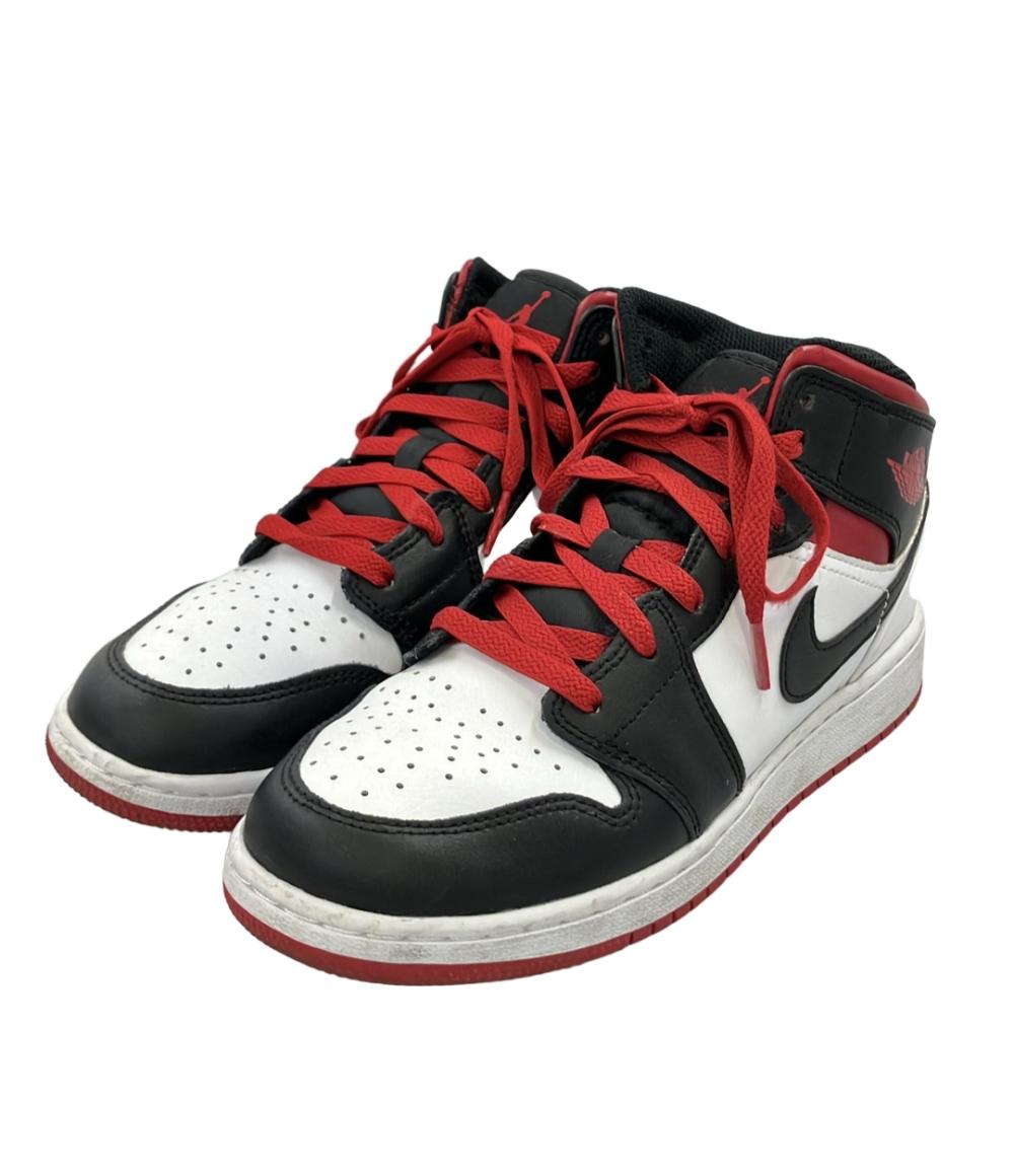 Air Jordan NIKE ハイカットスニーカー GS エアジョーダン1 ミッド DQ8423-106 レディース SIZE 25.0 エアジョーダン ナイキ