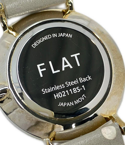 FLAT 腕時計 クオーツ ホワイト H021185-1 レディース フラット