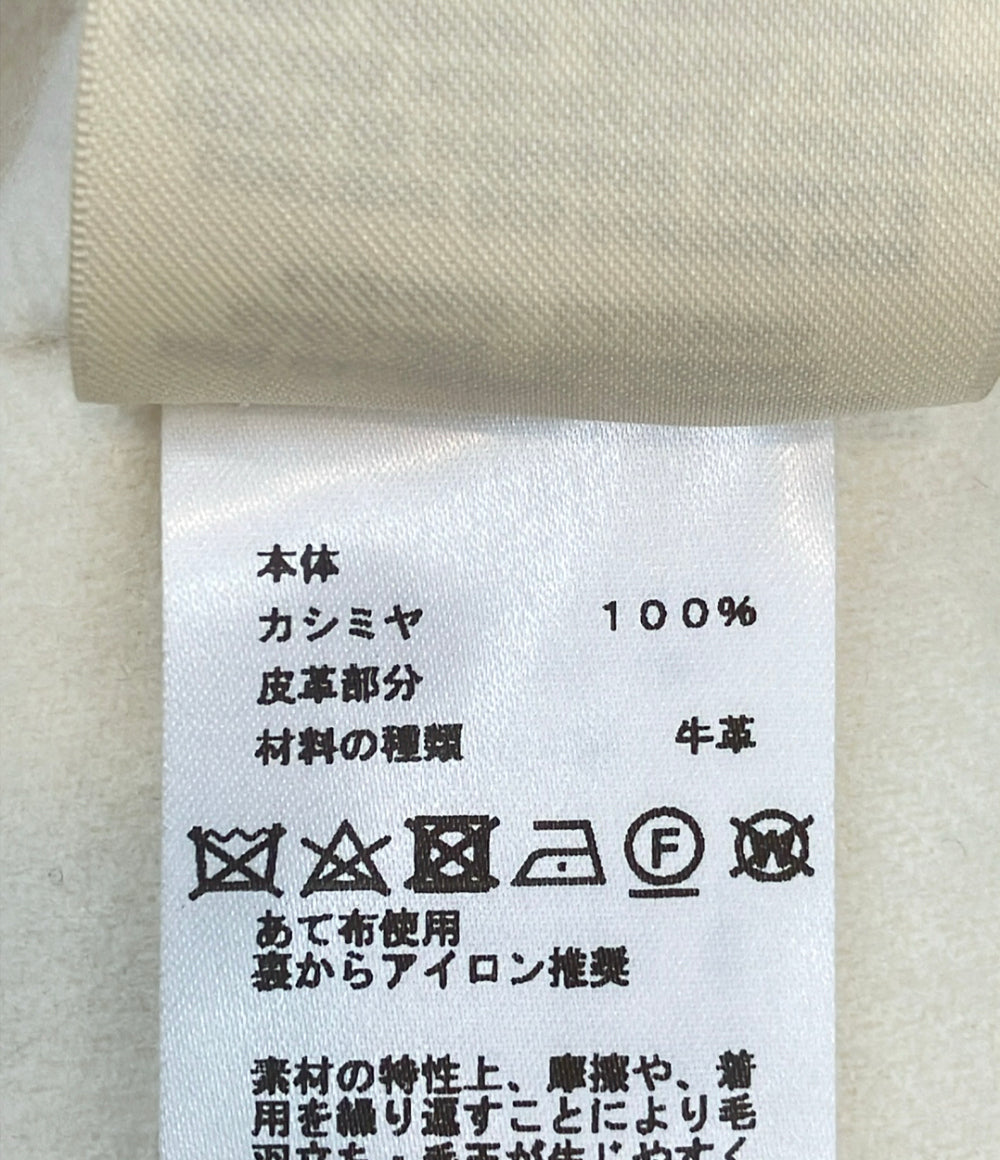 HERMES セリエボタン ダブルフェイス クルードセルロングコート カシミヤ100% 3H0188DA レディース SIZE 38 (S) エルメス