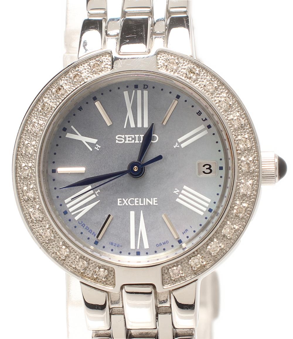SEIKO 腕時計 エクセリーヌ Exceline ソーラー シェル 1B22-0AG0 レディース セイコー