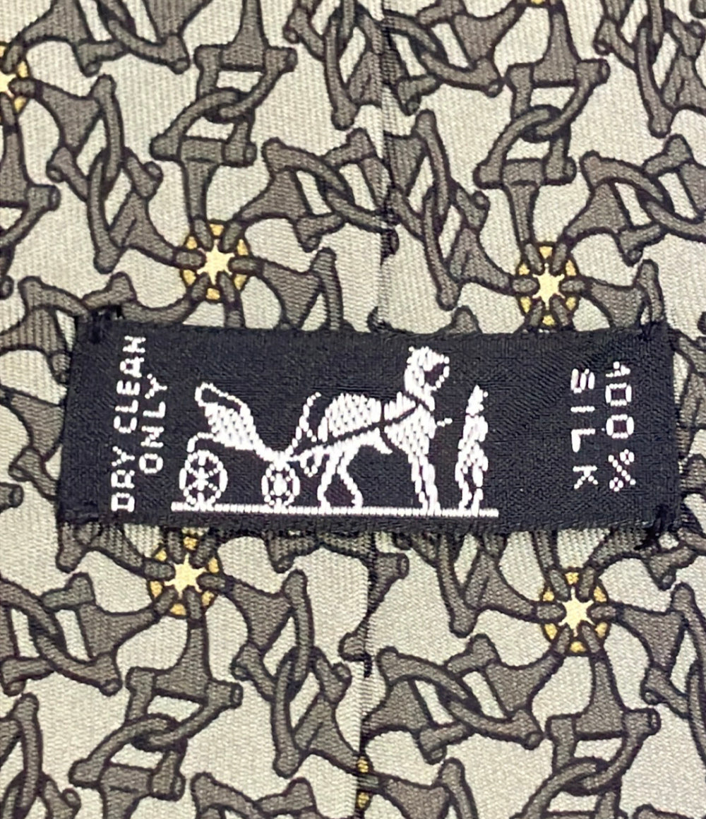 HERMES ネクタイ シルク100% メンズ エルメス