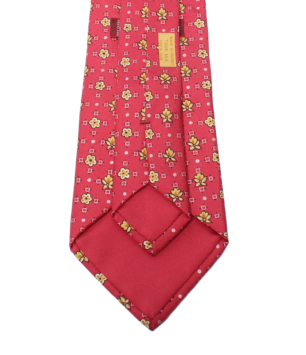 美品 HERMES ネクタイ シルク100％ 花柄 メンズ エルメス