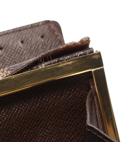 LOUIS VUITTON 二つ折り財布 がま口 ポルトフォイユ ヴィエノワ ダミエ N61674 レディース ルイ・ヴィトン
