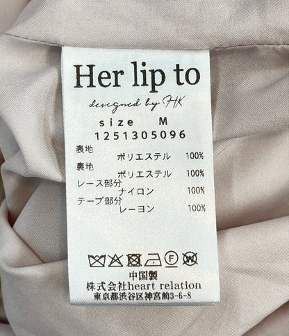 美品 Her lip to ノースリーブワンピースLace Trimmed Floral Dress 1251305096 レディース SIZE M ハーリップトゥ