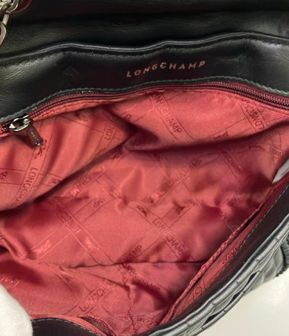 美品 Longchamp ショルダーバッグ 斜め掛け チェーン L1357941 001 レディース ロンシャン