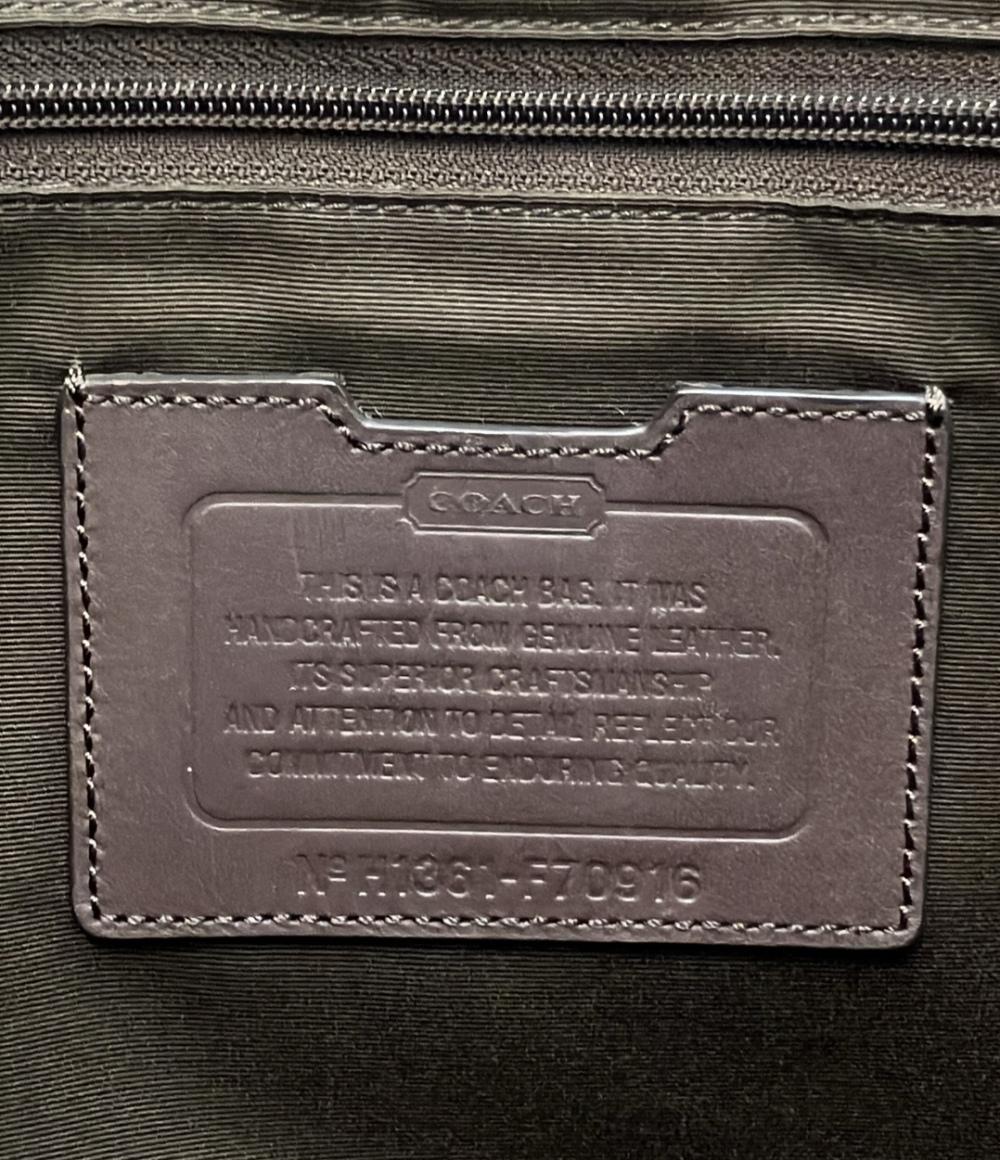 COACH レザー 2way ビジネスバッグ ショルダーバッグ 斜め掛け レキシントン メトロポリタン F70916 メンズ コーチ