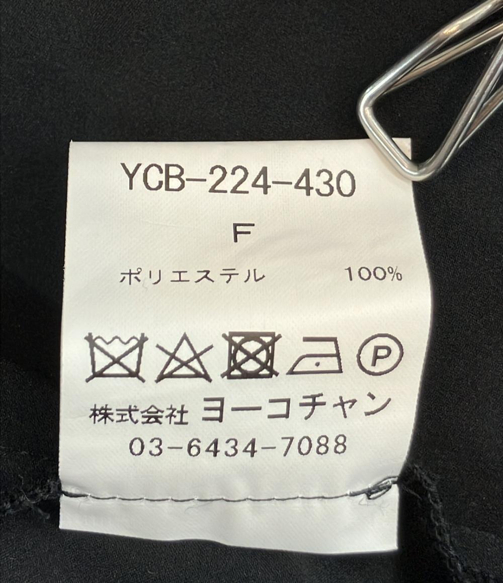 YOKO CHAN 半袖ブラウス ポリエステル100%  袖バルーン ベースフリル ラッフルトリムブラウス YCB-224-430 レディース SIZE F (M) ヨーコチャン