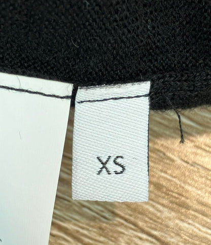 LOEWE 長袖ニットカーディガン クロップド ロゴ刺繍 ウール100%  薄手 ボタン S359Y16K03 レディース SIZE XS ロエベ