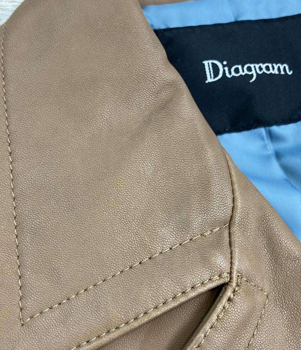 Diagram GRACE CONTINENTAL ダブルライダースジャケット ラムレザー レディース SIZE 38 (S) ダイアグラムグレースコンチネンタル