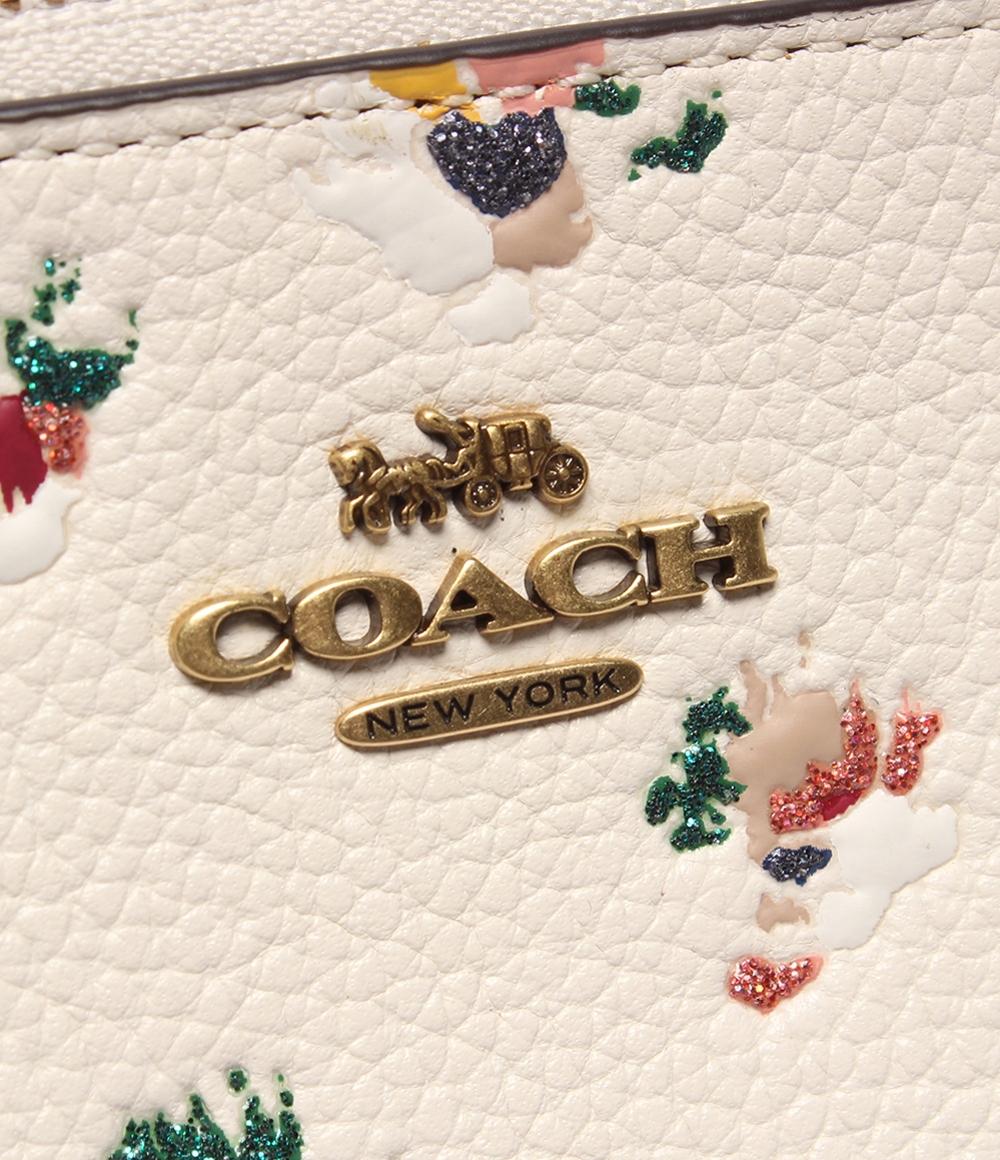 美品 COACH ポーチ スモール リストレット ウィズ フローラル プリント C5997 レディース コーチ