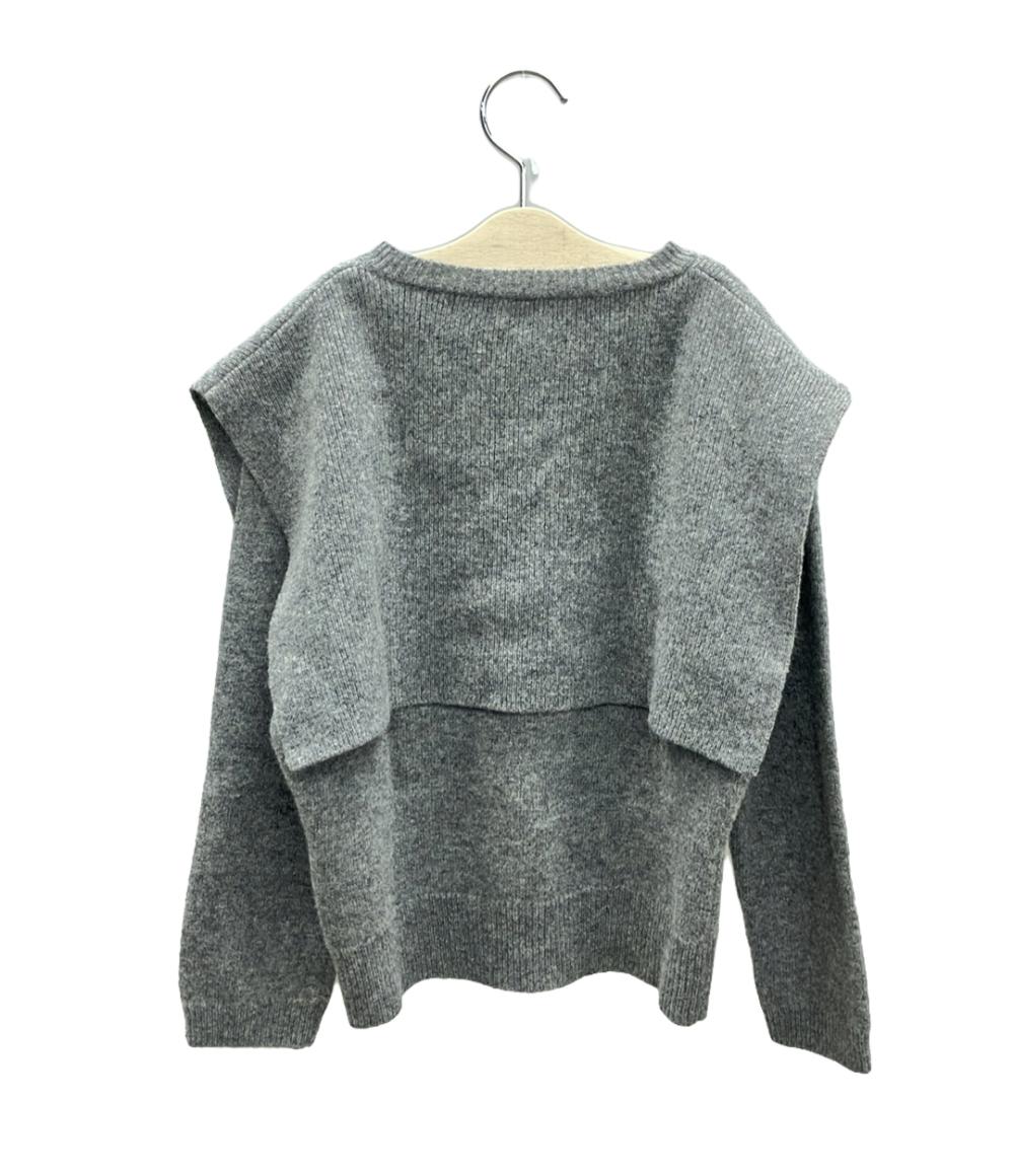 美品 Cygne ウールセーラーカラーニットセーター シーニュ