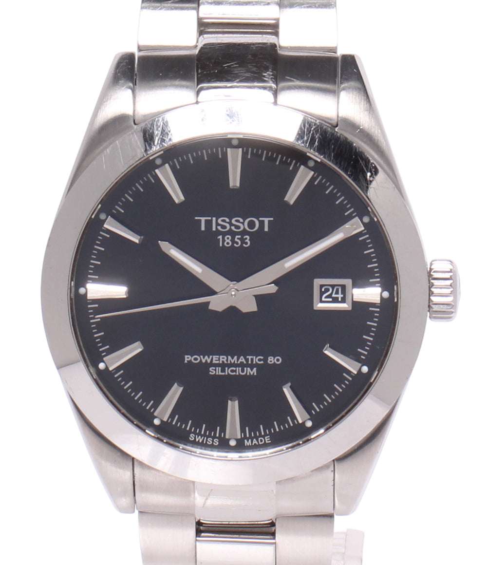 TISSOT 腕時計 ジェントルマン パワーマティック80 自動巻き ブラック T127407A メンズ ティソ