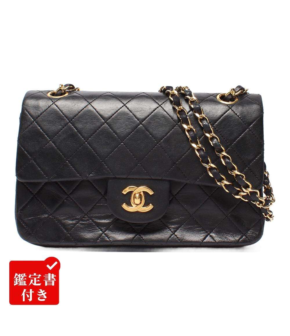 CHANEL チェーンショルダーバッグ ダブルチェーン ダブルフラップ ゴールド金具 ラムスキン 1番台 マトラッセ23 レディース シャネル
