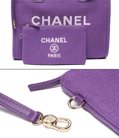 美品 CHANEL トートバッグ ハンドバッグ ゴールド金具 肩掛け ドーヴィル AS3257 レディース シャネル