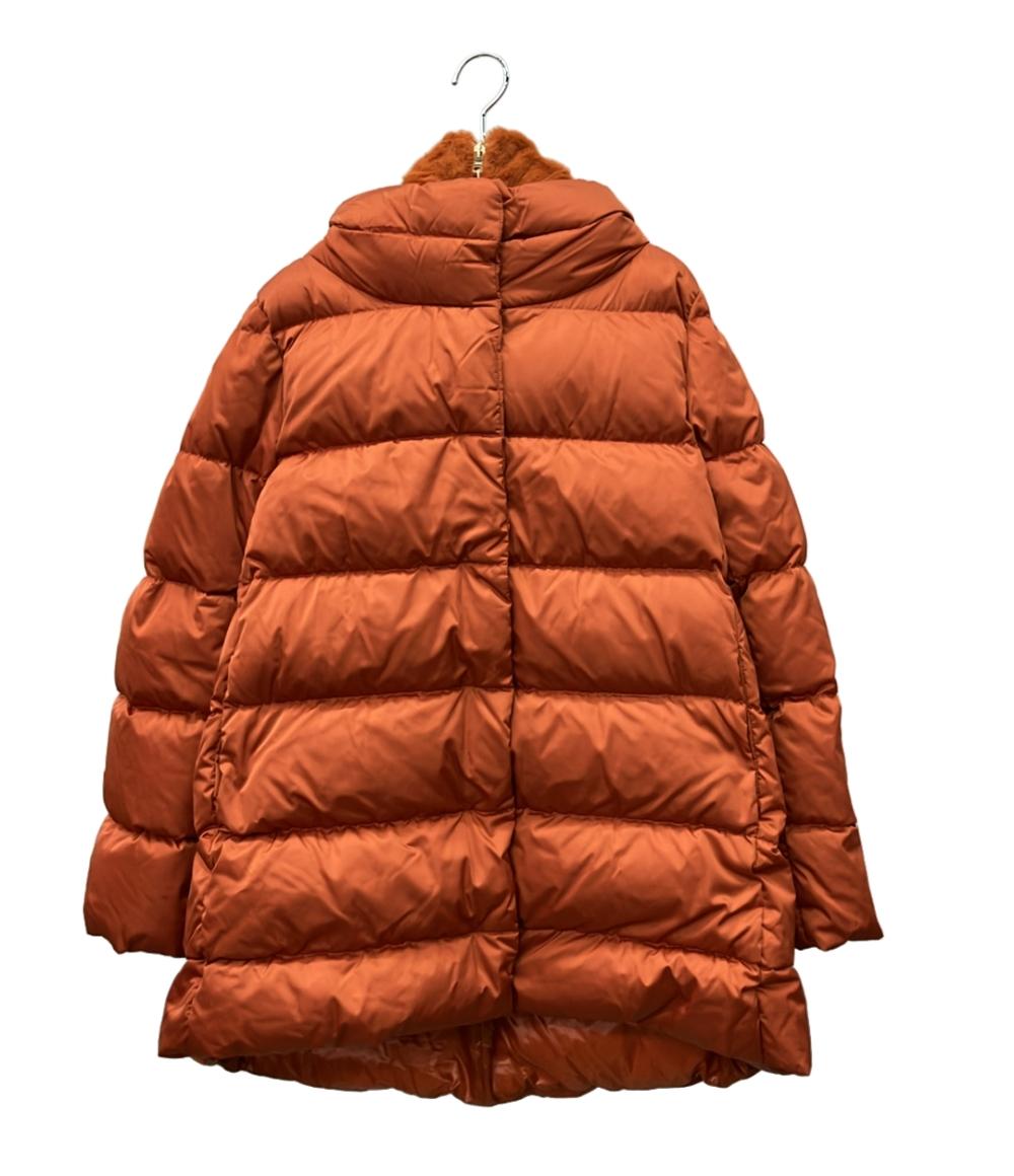 Herno ダウンジャケット フェイクファー タグ フード付き A-Shape インポート ダウンコート PI001753D レディース SIZE 42 (L) ヘルノ