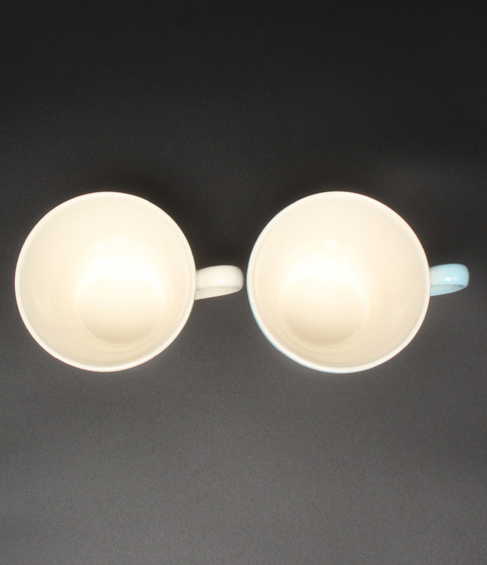 美品 WEDGWOOD マグカップ 2点セット ペア フェスティビティ アイボリー ブルー ウェッジウッド