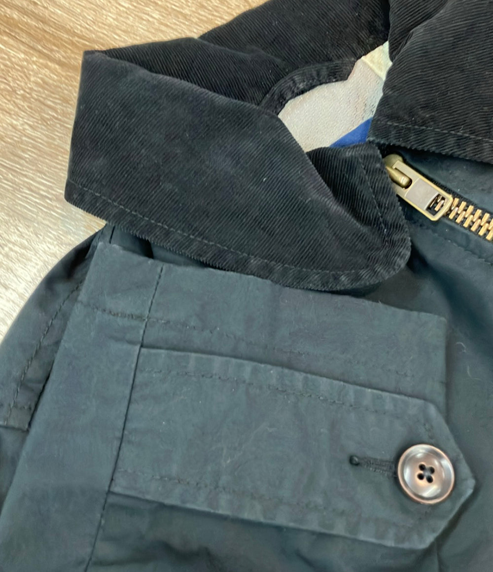 FRED PERRY ブルゾン オイルドジャケット  xThe British Millerain 襟コーデュロイ ダブルジップ ロゴ刺繍 F2338 メンズ SIZE S フレッドペリー