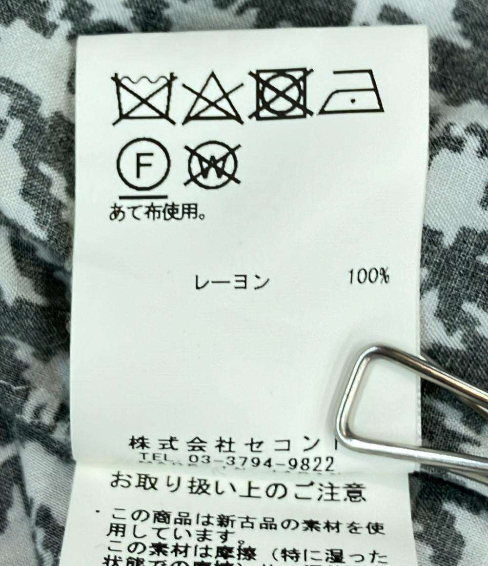 m's braque 長袖シャツ 千鳥格子柄 レーヨン 2223007E メンズ SIZE 40 (M) エムズブラック