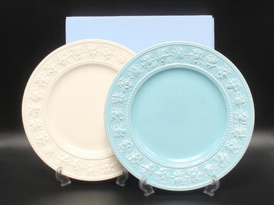 美品 WEDGWOOD プレート 大皿 2点セット 27cm フェスティビティ アイボリー ブルー ウェッジウッド